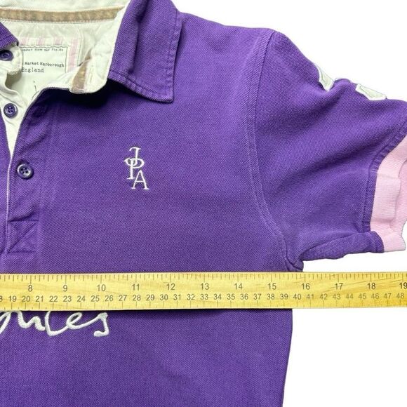 Joules Rugby Polo Short Sleeve Shirt Womens Small S Purple Pink - Picture 11 of 11